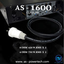 เพาเวอร์แอมป์ 2 CH มีครอสในตัว ! A.S. POWER TECH รุ่น AS - 1600 *ราคาไม่รวมค่าส่ง*