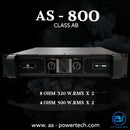 เพาเวอร์แอมป์ 2 CH มีครอสในตัว ! A.S. POWER TECH รุ่น AS - 800 *ราคาไม่รวมค่าส่ง*