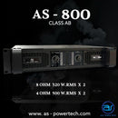 เพาเวอร์แอมป์ 2 CH มีครอสในตัว ! A.S. POWER TECH รุ่น AS - 800 *ราคาไม่รวมค่าส่ง*