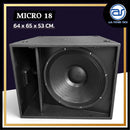 ตู้ลำโพง Sub Woofer ไม้อัดตราภูเขา (พร้อมดอก) ขนาดดอก 18" รุ่น MICRO 18  (ราคา/ใบ) *ราคาไม่รวมค่าส่ง*