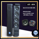 (ราคา/ใบ) ตู้ลำโพง Column ไม้อัดตราภูเขา (พร้อมใช้งาน) ขนาดดอก 4" รุ่น AS - 404