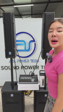 ชุดแอมป์ในตัว ACTIVE TO PASSIVE 2 x 2 รุ่น TD-12454 พร้อมมิกเซอร์และไมโครโฟน !